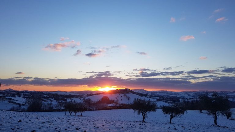 Nevicata del 13 febbraio a Magliano (foto di Marco Peschi)